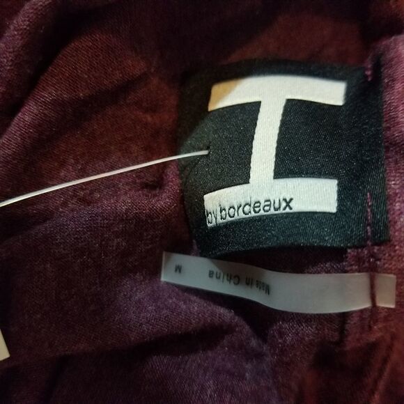 H by bordeaux Purple Lounge Top Size Medium - Picture 4 of 6